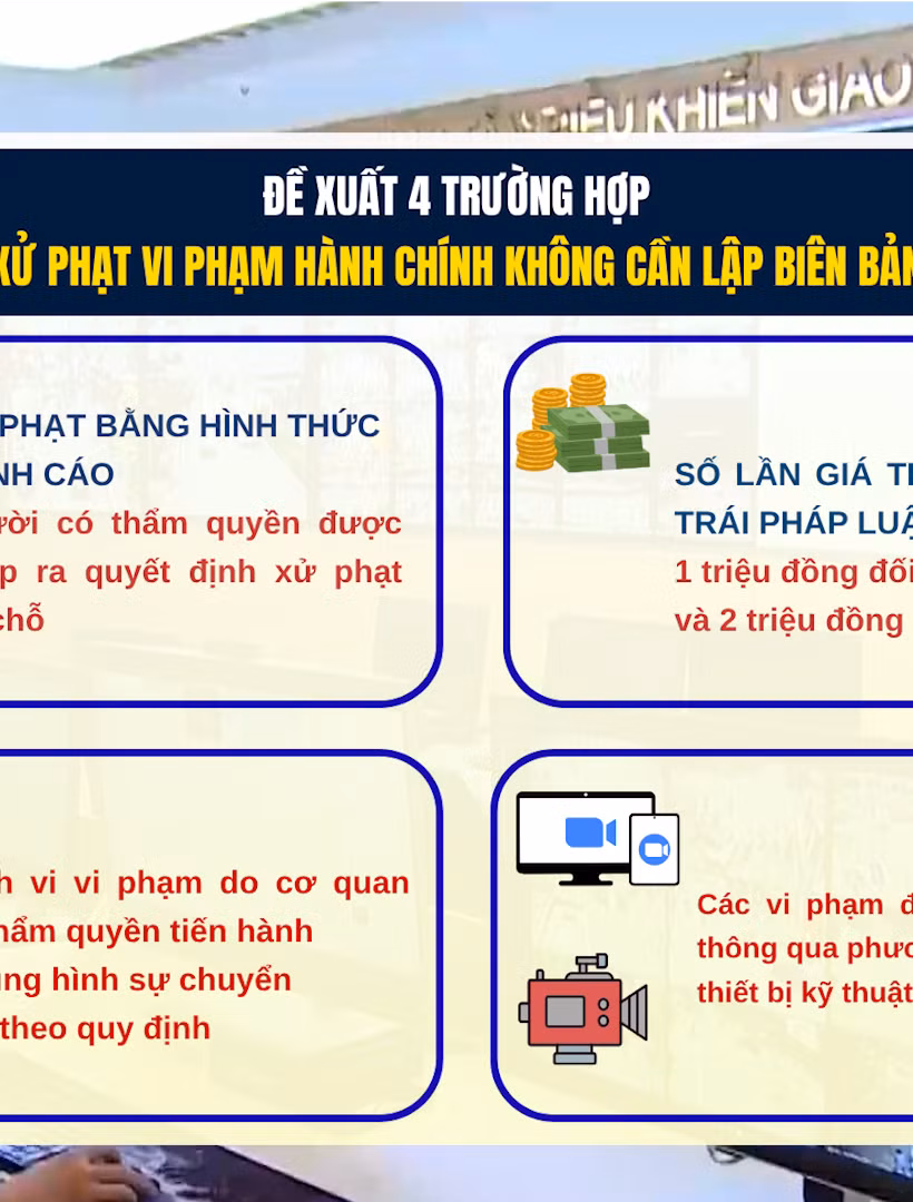 [Video] Đề xuất 4 trường hợp xử phạt vi phạm hành chính không cần lập biên bản