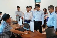 Đoàn công tác kiểm tra tại xã Khun Há, tỉnh Lai Châu.