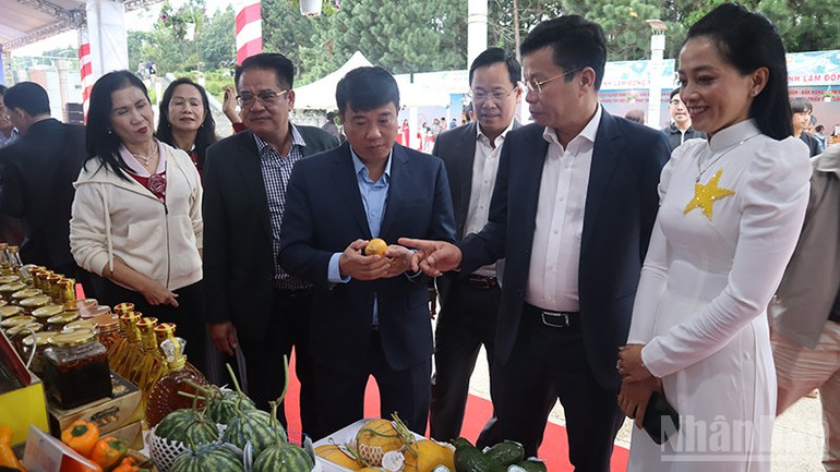 Các đại biểu tham quan các gian hàng. ndo_br_v.jpg