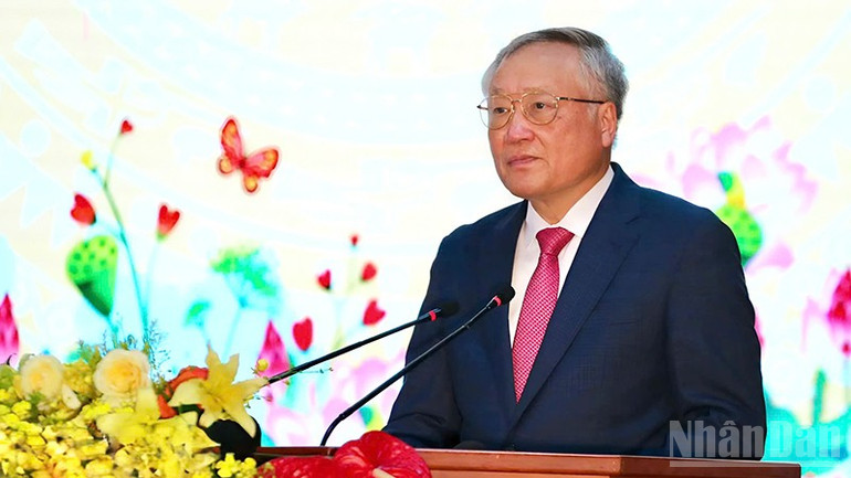 Phó Thủ tướng Thường trực Chính phủ Nguyễn Hòa Bình phát biểu chỉ đạo Đại hội đại biểu Đảng bộ xã Đơn Dương lần thứ nhất, nhiệm kỳ 2025-2030. ndo_br_9.jpg