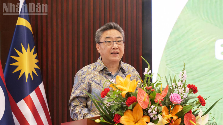 Tổng Thư ký Trung tâm ASEAN-Trung Quốc Sử Trung Tuấn phát biểu khai mạc. ndo_tl_anh-02-p2259339.jpg