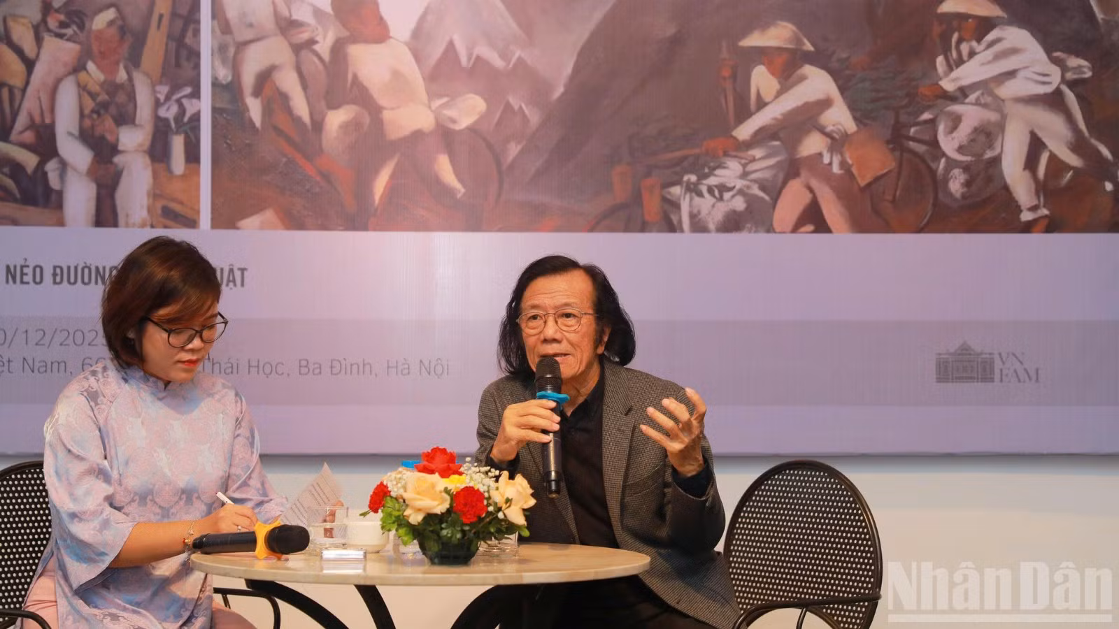 Họa sĩ, nhà giáo Lê Anh Vân chia sẻ về hành trình theo đuổi nghệ thuật. (Ảnh: Bảo tàng Mỹ thuật Việt Nam)