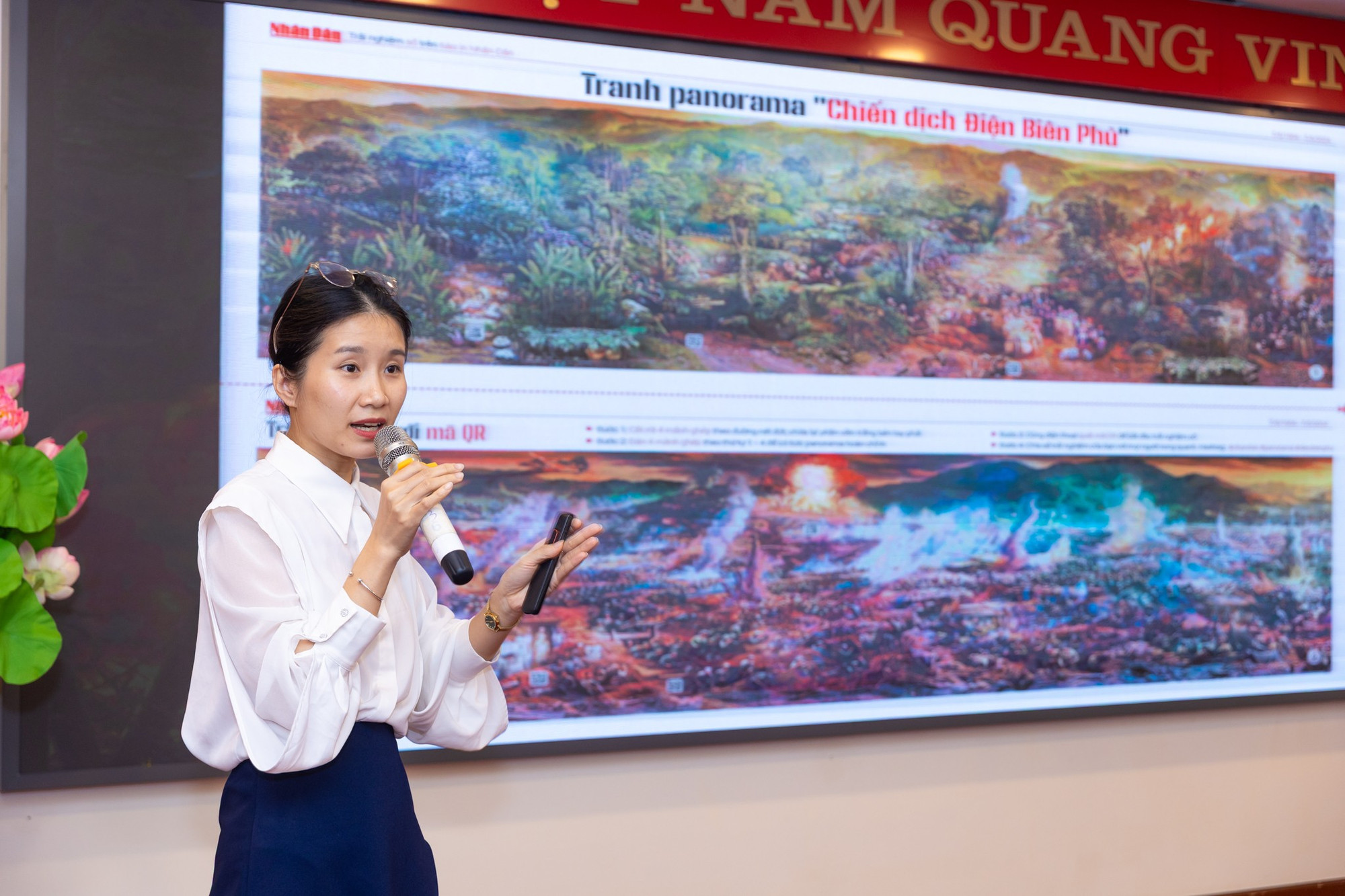 Nhà báo Thi Uyên chia sẻ về sức lan tỏa của đợt thông tin đặc biệt về Chiến thắng Điện Biên Phủ. toa-dam-genz-tren-khong-gian-so-2-8.jpg