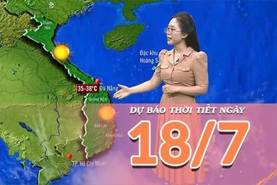 [Video] Dự báo thời tiết ngày 18/7/2025: Nắng nóng tiếp diễn tại Trung Bộ
