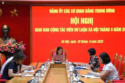 Hội nghị công tác dư luận xã hội tháng 8/2025.