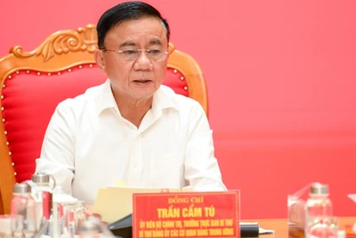 Đồng chí Trần Cẩm Tú, Ủy viên Bộ Chính trị, Thường trực Ban Bí thư. (Ảnh: ĐĂNG KHOA)