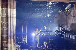 Hiện trường vụ cháy.