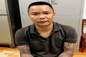 Bị can Phạm Ngọc Triều tại Cơ quan Cảnh sát điều tra Công an tỉnh An Giang. (Ảnh: Cổng thông tin điện tử Công an tỉnh An Giang)