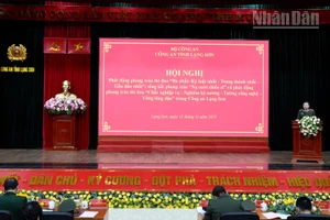 Hội nghị phát động các phong trào thi đua của Công an tỉnh Lạng Sơn.