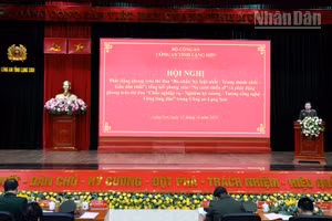 Hội nghị phát động các phong trào thi đua của Công an tỉnh Lạng Sơn.