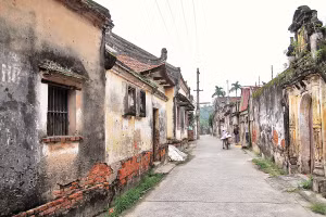 Nét đẹp bình dị của kiến trúc nhà ở nông thôn nơi Làng Cựu (ngoại thành Hà Nội). (Ảnh: KHIẾU MINH)