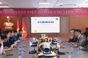 Toàn cảnh lễ ký kết hợp tác chiến lược giữa VNA Media và GOADS Media.