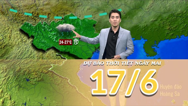 [Video] Dự báo thời tiết đêm nay và ngày mai 17/6/2025: Bắc Bộ có mưa dông 