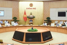 Phiên họp Chính phủ thường kỳ tháng 4/2025. (Ảnh TRẦN HẢI)