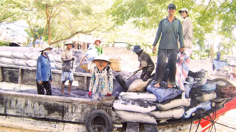 Chợ tro Trà Thôn giúp nhiều lao động vùng nông thôn có việc làm ổn định.