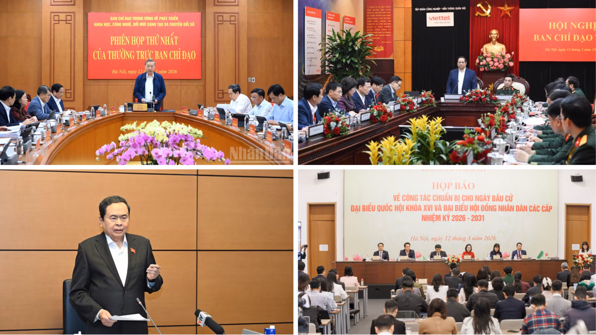 Tin nổi bật ngày 12/3: Tổng Bí thư chủ trì phiên họp về phát triển khoa học, công nghệ, đổi mới sáng tạo và chuyển đổi số; Họp báo về công tác chuẩn bị cho Ngày bầu cử 