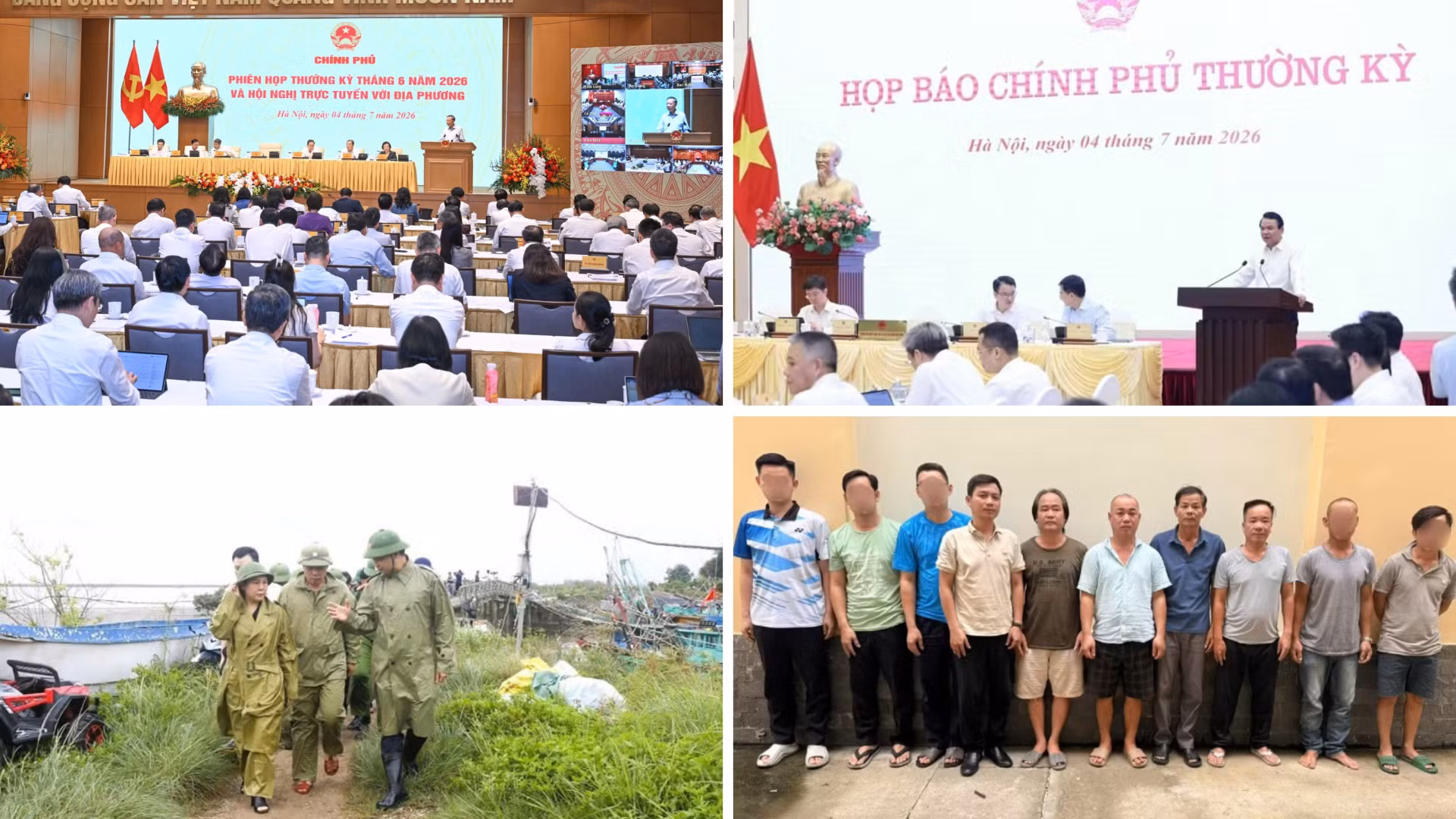 Tin nổi bật ngày 4/7: Phiên họp Chính phủ thường kỳ tháng 6 và Hội nghị trực tuyến Chính phủ với các địa phương; Triệt phá nhiều đường dây cờ bạc, cá độ bóng đá