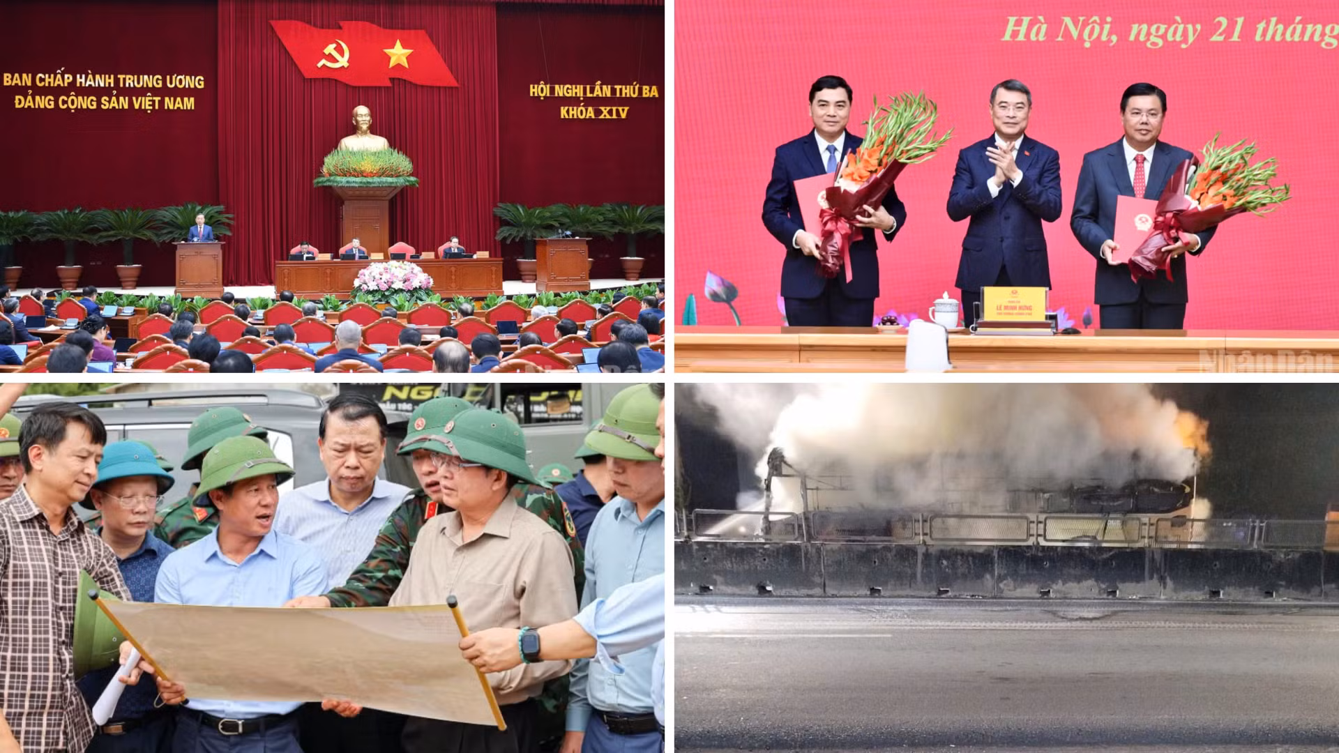 Tin nổi bật ngày 21/7: Ngày làm việc thứ hai Hội nghị lần thứ ba Ban Chấp hành Trung ương Đảng khóa XIV; Xe khách đâm vào dải ta-luy, bốc cháy khiến 7 người chết tại Đồng Nai