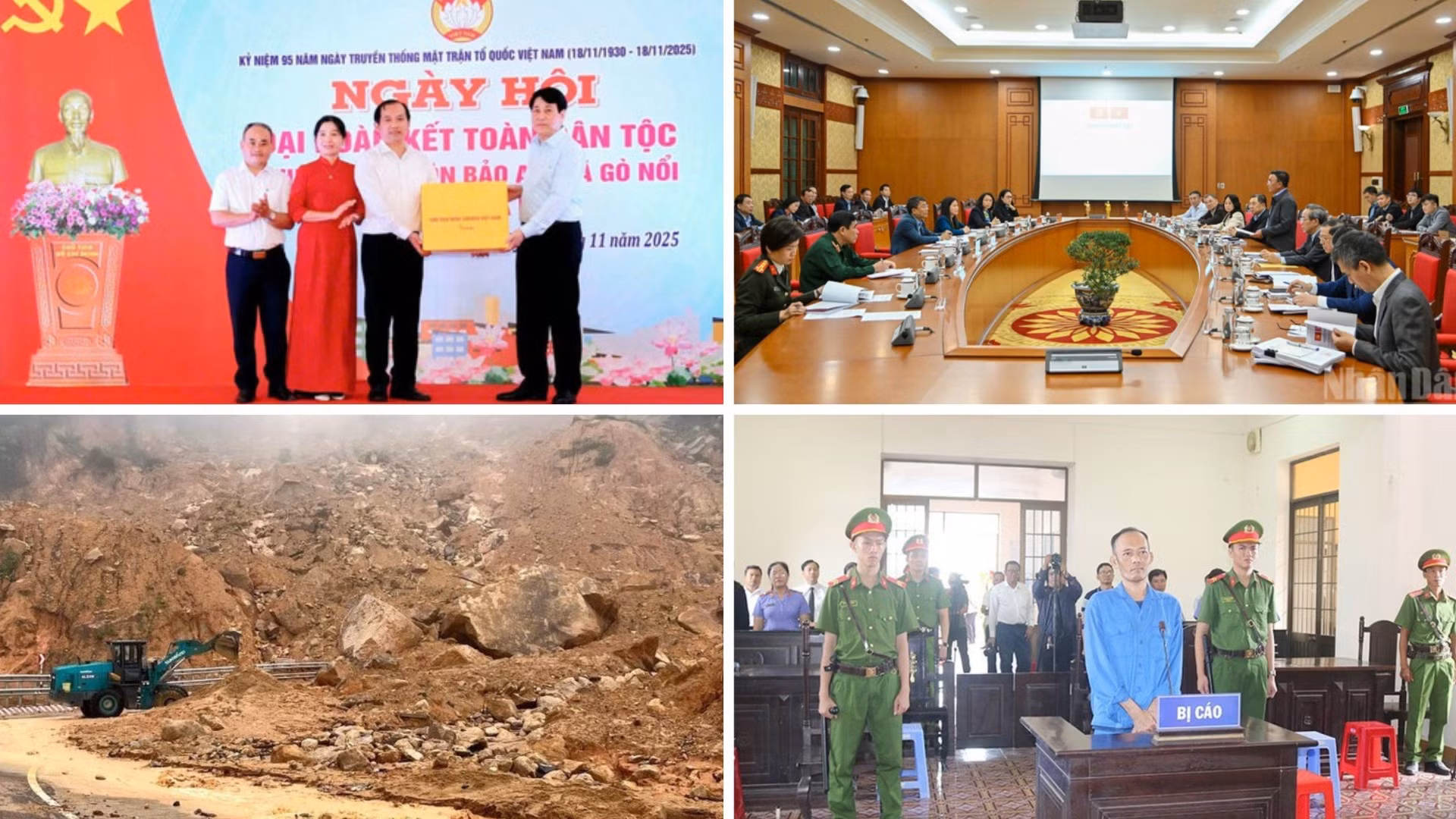 Tin nổi bật ngày 18/11: Chủ tịch nước Lương Cường dự Ngày hội Đại đoàn kết toàn dân và thăm hỏi bà con vùng lũ tại Đà Nẵng; khẩn trương khắc phục hậu quả lũ lụt, sạt lở đất tại các tỉnh miền trung