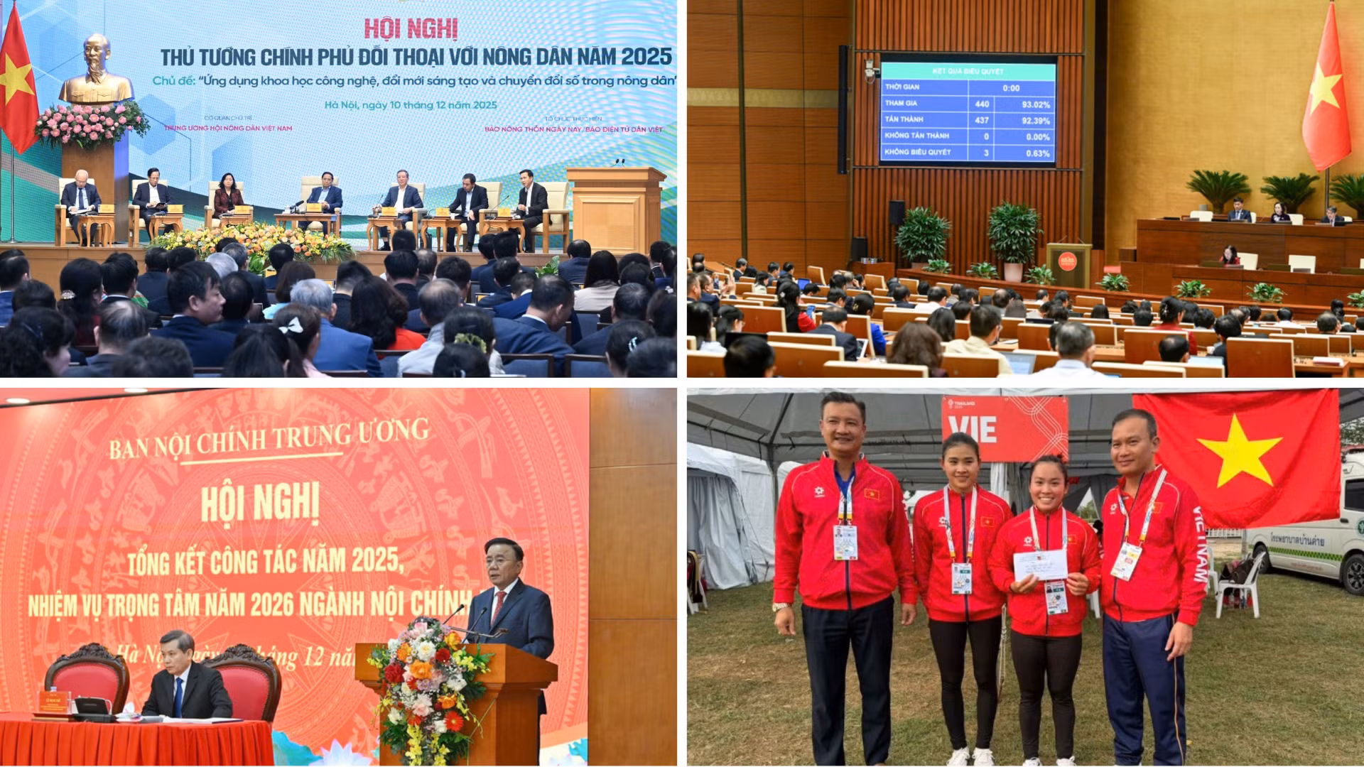 Tin nổi bật ngày 10/12: Thủ tướng Phạm Minh Chính đối thoại với nông dân năm 2025; Quốc hội thông qua nhiều luật, nghị quyết quan trọng; Việt Nam giành tấm Huy chương Vàng đầu tiên tại SEA Games 33