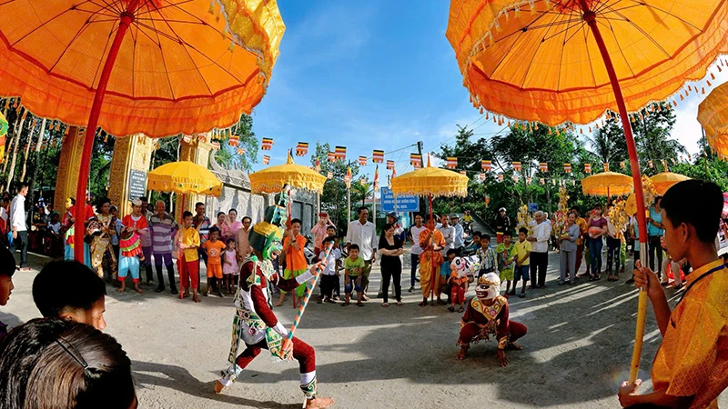 Chôl Chnăm Thmây, lễ hội mừng năm mới của người Khmer. Ảnh | THÀNH ĐẠT