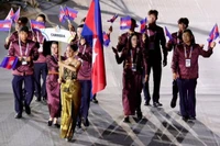 Đoàn Thể thao Campuchia tại Lễ khai mạc SEA Games 33. 