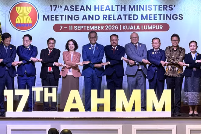 Trưởng đoàn 11 nước và đại diện Cộng đồng Văn hóa-Xã hội ASEAN tại AHMM-17. (Ảnh: Viên Luyến/Phóng viên TTXVN tại Malaysia)