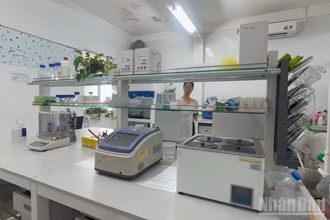 Hệ thống thiết bị kiểm tra ADN và saponin sâm Ngọc Linh tại Trung tâm Ứng dụng khoa học công nghệ tỉnh Quảng Ngãi.