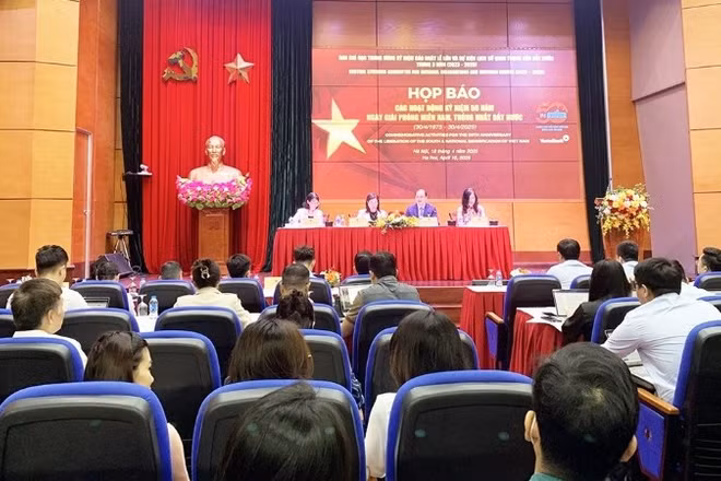 Họp báo trong nước và quốc tế thông tin về các hoạt động kỷ niệm 50 năm Ngày Giải phóng miền nam, thống nhất đất nước (30/4/1975 - 30/4/2025). (Ảnh Bộ Văn hóa, Thể thao và Du lịch)