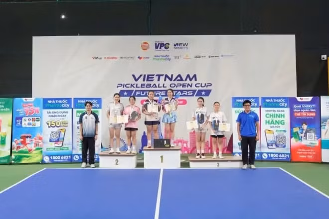 Các vận động viên xuất sắc đạt thành tích cao trong tại giải Vietnam Pickleball Open Cup-Future Stars 2026 (VPC Future Stars 2026) chặng Đà Nẵng.