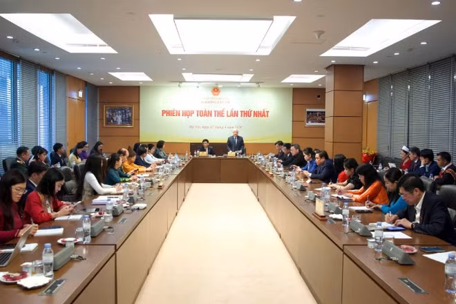 Quang cảnh Phiên họp toàn thể lần thứ nhất Hội đồng Dân tộc khóa XVI. (Ảnh: Quochoi.vn)