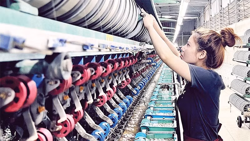Dây chuyền sản xuất tơ lụa hiện đại tại Lâm Đồng.