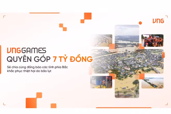 VNGGames ủng hộ 7 tỷ đồng hỗ trợ người dân các tỉnh phía bắc khắc phục thiệt hại do bão lụt