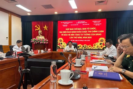 Quang cảnh cuộc họp Ban Chỉ đạo và Ban Tổ chức cuộc thi.