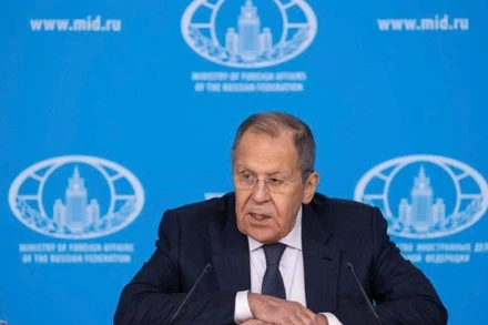 Ngoại trưởng Nga Sergey Lavrov. (Ảnh: Quang Vinh/TTXVN)