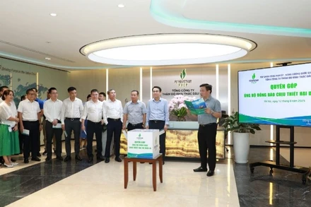 Ông Kiều Ngọc Anh - Chủ tịch Công đoàn Tổng Công ty Thăm dò Khai thác Dầu khí kêu gọi toàn thể cán bộ nhân viên chung tay ủng hộ đồng bào chịu ảnh hưởng do bão số 3.