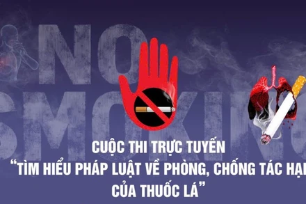 Cuộc thi trực tuyến “Tìm hiểu Luật Phòng, chống tác hại của thuốc lá” sẽ diễn ra từ ngày 19/11/2025 đến hết ngày 30/11/2025.