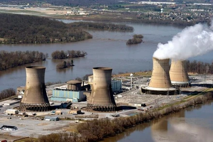 Nhà máy điện hạt nhân Three Mile Island (bang Pennsylvania, Mỹ). Ảnh: AP