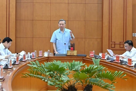 Tổng Bí thư Tô Lâm phát biểu tại cuộc họp Thường trực Ban Chỉ đạo Trung ương về phòng, chống tham nhũng, lãng phí, tiêu cực. (Ảnh ĐĂNG KHOA)