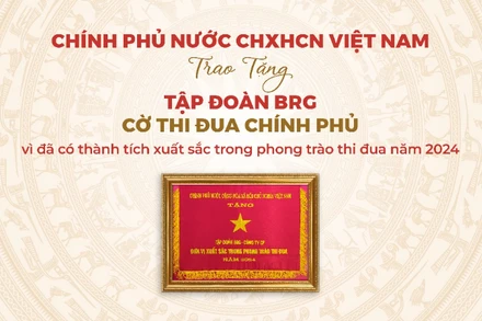 Tập đoàn BRG là tập đoàn kinh tế duy nhất của thành phố Hà Nội được trao tặng Cờ Thi đua Chính phủ năm 2024.