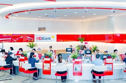 Quầy giao dịch của HDBank.
