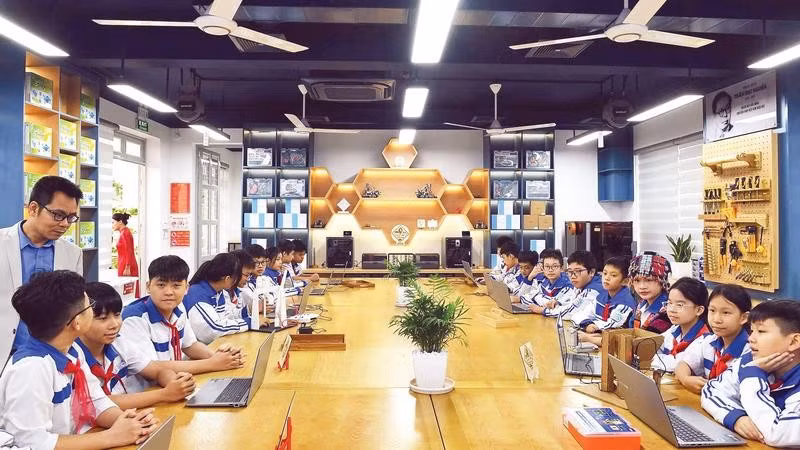 Phòng học STEM đạt tiêu chuẩn quốc tế của Trường trung học cơ sở Lê Quý Đôn.