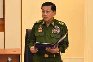 Tân Tổng thống Myanmar, ông Min Aung Hlaing. (Nguồn: Bộ Thông tin Myanmar/Ảnh cung cấp qua Tân Hoa Xã)