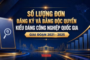 [Infographic] Số liệu đơn đăng ký và bằng độc quyền kiểu dáng công nghiệp quốc gia giai đoạn 2021-2025