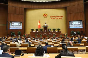 Quang cảnh phiên họp của Quốc hội tại Kỳ họp thứ 10. (Ảnh: DUY LINH)