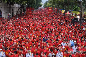Sự kiện được tổ chức đồng loạt tại Thủ đô Hà nội và 33 tỉnh, thành phố, 3.121 xã, phường, đặc khu trên toàn quốc. (Ảnh: THÀNH ĐẠT)