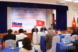 Quang cảnh họp báo. (Ảnh: TRUNG HƯNG)