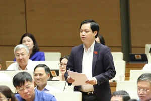 Đại biểu Nguyễn Hải Nam (thành phố Huế) phát biểu. (Ảnh: DUY LINH)