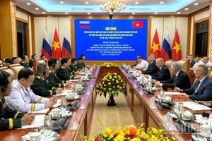 Quang cảnh hội đàm. (Ảnh: TRUNG HƯNG)