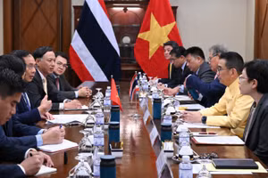 Phó Thủ tướng Chính phủ, Bộ trưởng Ngoại giao Bùi Thanh Sơn gặp Bộ trưởng Ngoại giao Thái Lan. (Ảnh: Bộ Ngoại giao)